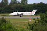 F-HBCG @ LFRB - Beech 1900D, Lining up rwy 25L, Brest-Bretagne Airport (LFRB-BES) - by Yves-Q