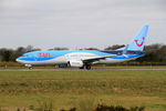 OO-JLO @ LFRB - Boeing 737-8K5, Take off run rwy 25L, Brest-Bretagne airport (LFRB-BES) - by Yves-Q