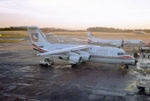 G-OLCB @ EGCC - G-OLCB 1988 BAE146-200 Loganair MAN - by PhilR