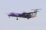 G-PRPI @ LFRB - Bombardier DHC-8-402 Dash 8, On Short approach rwy 25L, Brest-Bretagne airport (LFRB-BES) - by Yves-Q
