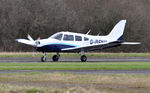 G-BFNK @ EGFH - Visiting Warrior II arriving Runway 22. - by Roger Winser