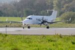 F-HBCB @ LFRB - Raytheon 1900D, Lining up rwy 07R, Brest-Bretagne airport (LFRB-BES) - by Yves-Q
