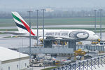 A6-EUY @ LOWW - Emirates Airbus A380 - by Thomas Ramgraber
