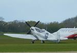 G-IRTY @ EGHR - 1943 The 'Silver' Spitfire (MJ271 whilst being restored) flew round the world from its base at Goodwood in W Sussex in Aug 2019 to promote the best of British. Demilitarised & stripped back to bare metal. Now owned by company in Aarhus, Denmark.