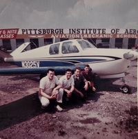 N3025V - My father, Larry Berlin is on the far right with fellow PIA students - by PIA instructor