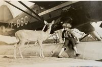 CF-BSC - Heather Austin at the age of 11 (1950) in front of her fathers ( Charles Austin of Austin Airways) Norseman - by Mary Austin