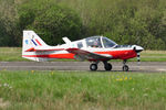 G-IDID @ EGFH - Visiting ex-RAF Bulldog aircraft arriving Runway 04. - by Roger Winser