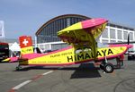 N283SW @ EDNY - Pilatus PC-6/350-H2 Porter, displayed in the colours of HB-FAN of the Swiss Himalaya Expedition 1960, at the AERO 2023, Friedrichshafen - by Ingo Warnecke