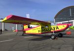 N283SW @ EDNY - Pilatus PC-6/350-H2 Porter, displayed in the colours of HB-FAN of the Swiss Himalaya Expedition 1960, at the AERO 2023, Friedrichshafen - by Ingo Warnecke