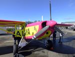N283SW @ EDNY - Pilatus PC-6/350-H2 Porter, displayed in the colours of HB-FAN of the Swiss Himalaya Expedition 1960, at the AERO 2023, Friedrichshafen - by Ingo Warnecke