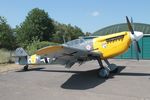 G-AWHH @ EGLK - G-AWHH White 9 1958 HA-1112 M1L Buchon Blackbushe - by PhilR