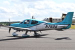 N76DW @ EGTF - Cirrus Design Corp SR-22T Carbon at Fairoaks. - by moxy