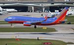 N251WN @ KFLL - SWA 737 canyon blue zx FLL 28R - by Florida Metal