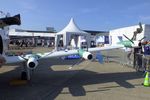 F-WECO @ LFPB - Daher/Safran/Airbus TBM EcoPulse demonstrator with 1 turboprop and 6 Safran ENGINeUS electric motors at the Aerosalon 2023, Paris