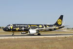 D-AEWM @ LMML - A320 D-AEWM Eurowings (BVB Fan Airbus livery) - by Raymond Zammit