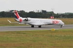 F-HMLF @ LFRB - Bombardier CL-600-2E25, Take off run rwy 07R, Brest-Bretagne airport (LFRB-BES) - by Yves-Q