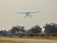 ZS-SOK - Take-off at ABU Airstrip, Okavango Delta / Botswana - by Eva Prueckl