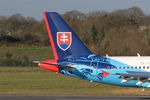 OM-BYA @ LFRB - Airbus A319-115, Tail close up view, Brest-Bretagne airport (LFRB-BES) - by Yves-Q