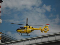 HA-ECF - EC-135 landing on the hospital helipad. - by László Tamás