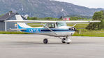 LN-TSE @ ENBR - Taxying to parking.