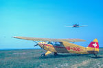 HB-OOD @ EKVO - On the nice island of Vejro. Bellanca HB-DUN on a low pass. Scanned from a slide. - by sparrow9