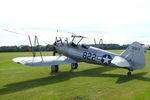 N38940 @ EGTH - 1941Boeing Stearman A75N1(PT17) at Old Warden for the Vintage Airshow 2023 - by Chris Holtby