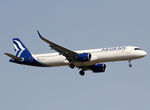 SX-NAL @ LEBL - Landing rwy 06L in new c/s - by Shunn311