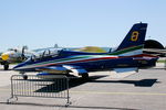 MM54487 @ LFSX - Aermacchi MB-339PAN, N°8 of Frecce Tricolori Aerobatic Team 2015, Taxiing to holding point, Luxeuil-Saint Sauveur Air Base 116 (LFSX) - by Yves-Q