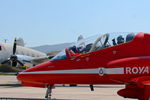 XX323 @ LFSX - Red Arrows Hawker Siddeley Hawk T.1, Taxiing, Luxeuil-St Sauveur Air Base 116 (LFSX) - by Yves-Q