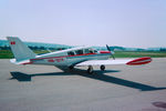 HB-OTF @ LSZG - HB-registered from 1985-06-28 until 2014-11-14. Seen at Grenchen. Scanned from a slide.