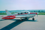 HB-OTF @ LSZG - HB-registered from 1985-06-28 until 2014-11-14. Seen at Grenchen. Scanned from a slide.