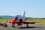 XX322 @ LFSX - Red Arrows Hawker Siddeley Hawk T.1A, Flight line, Luxeuil-Saint Sauveur Air Base 116 (LFSX) - by Yves-Q
