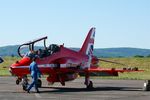 XX244 @ LFSX - Red Arrows Hawker Siddeley Hawk T.1A, Flight line, Luxeuil-Saint Sauveur Air Base 116 (LFSX) - by Yves-Q