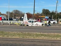 N66RC - N66RC Piper Aztec emergency landing on US Hwy 80 near Forney, TX 12/18/2023 - by News media