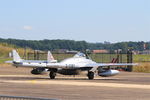 HB-RVN @ LFSX - De Havilland (FFA) Vampire FB.6 (DH-100), Taxiing, Luxeuil-Saint Sauveur Air Base 116 (LFSX) - by Yves-Q