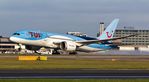 G-TUII @ EGCC - At Manchester - by Terry Fletcher