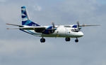 UR-CQE @ EGFH - Visiting aircraft operated by Vulkan Air. - by Roger Winser