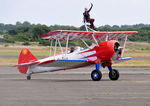 N5057V @ EGFH - Visiting biplane. - by Roger Winser