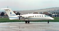 D-IHRA @ EGKA - D-IHRA, Piaggio P-180 Avanti, Hans Rabb GmbH ops for Cirrus Airlines. at a wet Shoreham EGKA, 28 March 2001 - by Nicholas J Ellis