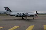 HB-PTW @ LSZG - Low stratus at Grenchen in early winter.