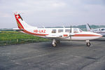 HB-LKZ @ LSZG - At Grenchen GA-show. Scanned from a slide.