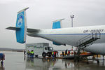 UR-09307 @ LOWW - Van being loaded on-board - by Hotshot