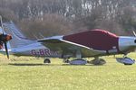 G-BRME @ EGST - Sporting a smart new paint job and wheel farings at Elmsett, Suffolk. - by Chris Holtby