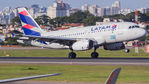 PT-TMA @ SBSP - With a special sticker marking the MSN 4000 of the Airbus A320 family. - by João Dolzan