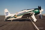 N777L @ RTS - #77  N777L Rare Bear was flown by Lyle Shelton at Reno Air Races in september 1992. - by Marc Van Ryssel