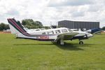 G-BEHU @ EGTB - G-BEHU 1976 Piper PA-34-200T Seneca ll Booker 17.05.24(1) - by PhilR