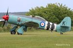 F-AYSF @ LFFQ - F-AYSF at La Ferté-Alais. Previous registrations: WJ298, 308, VH-HFG, N97SF, D-CRZY.