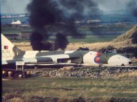 XL392 - Avro Vulcan XL 393 at rest in the aircraft fire practice area at RAF Valley on Angelsey - by Unknown