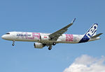 F-WWAB @ LFBO - C/n 11080 - Landing rwy 32L with QR Code c/s - by Shunn311