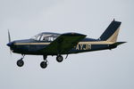 G-AYJR @ EGSH - Landing at Norwich. - by Graham Reeve